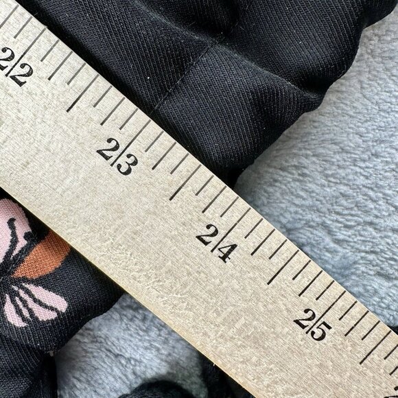 WHO WHAT WEAR Floral Jacket Women’s 3X Black Fall Zipper w/ Pockets Cinch Waist - Picture 4 of 16